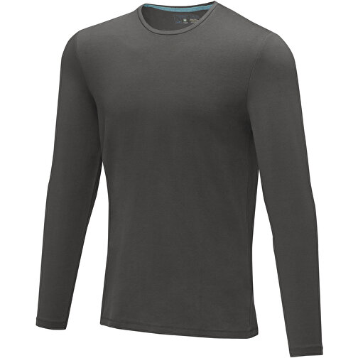Ponoka Langarmshirt Für Herren , Green Concept, storm grey, Single jersey Strick 95% Bio Baumwolle, 5% Elastan, 200 g/m2, 3XL, , Bild 1