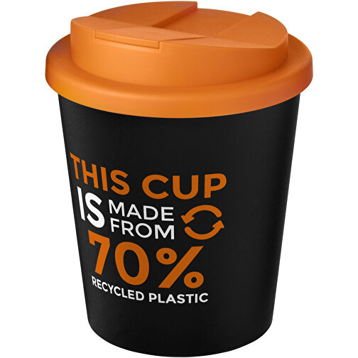 Vaso reciclado de 250 ml con tapa antigoteo 'Americano® Espresso Eco', Imagen 2