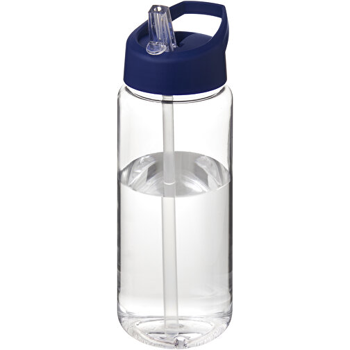 H2O Active® Octave Tritan™ 600 Ml Sportflasche Mit Ausgussdeckel , Green Concept, transparent klar / blau, Eastman Tritan™, 19,20cm (Höhe), Bild 1
