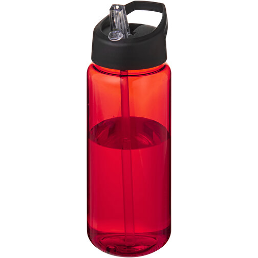 H2O Active® Octave Tritan™ 600 Ml Sportflasche Mit Ausgussdeckel , Green Concept, rot / schwarz, Eastman Tritan™, 19,20cm (Höhe), Bild 1