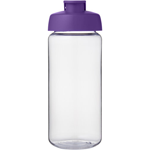 H2O Active® Octave Tritan™ 600-ml-Sportflasche Mit Klappdeckel , Green Concept, transparent klar / lila, Eastman Tritan™, 19,40cm (Höhe), Bild 3