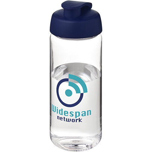 H2O Active® Octave Tritan™ 600-ml-Sportflasche Mit Klappdeckel , Green Concept, transparent klar / blau, Eastman Tritan™, 19,40cm (Höhe), Bild 2