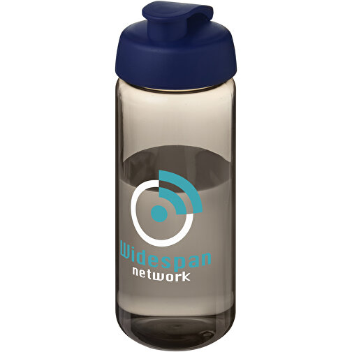 H2O Active® Octave Tritan™ 600-ml-Sportflasche Mit Klappdeckel , Green Concept, kohle / blau, Eastman Tritan™, 19,40cm (Höhe), Bild 2