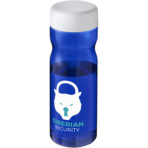 H2O Active® Base Tritan™ 650-ml-Sportflasche Mit Drehdeckel , Green Concept, blau / weiss, Eastman Tritan™, 20,60cm (Höhe), Bild 2