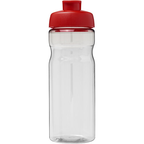 H2O Active® Base Tritan™ 650 Ml Sportflasche Mit Klappdeckel , Green Concept, transparent klar / rot, Eastman Tritan™, 22,10cm (Höhe), Bild 3