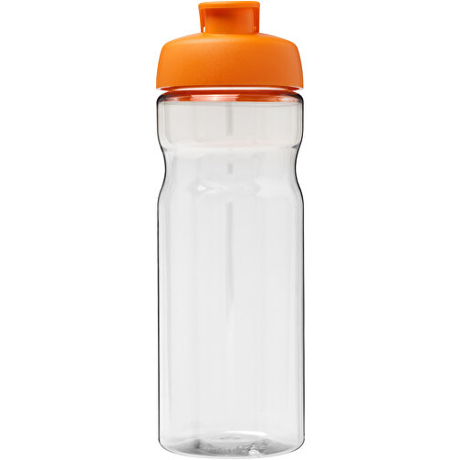 H2O Active® Base Tritan™ 650 Ml Sportflasche Mit Klappdeckel , Green Concept, transparent klar / orange, Eastman Tritan™, 22,10cm (Höhe), Bild 3