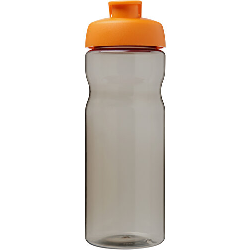 H2O Active® Base Tritan™ 650 Ml Sportflasche Mit Klappdeckel , Green Concept, kohle / orange, Eastman Tritan™, 22,10cm (Höhe), Bild 3