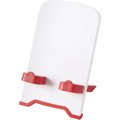 The Dok Smartphone Halter , rot / weiß, GPPS Kunststoff, HDPE Kunststoff, 9,80cm x 17,00cm x 10,30cm (Länge x Höhe x Breite), Bild 1
