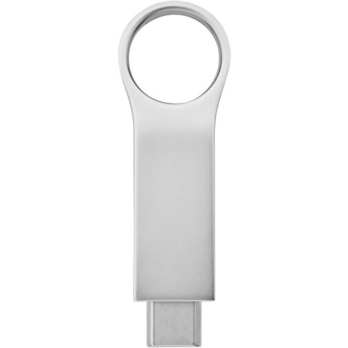 Typ C USB Stick 3.0 Rund, Gross , silber MB , 131 GB , Zink Legierung MB , 5,20cm x 0,70cm x 1,80cm (Länge x Höhe x Breite), Bild 5