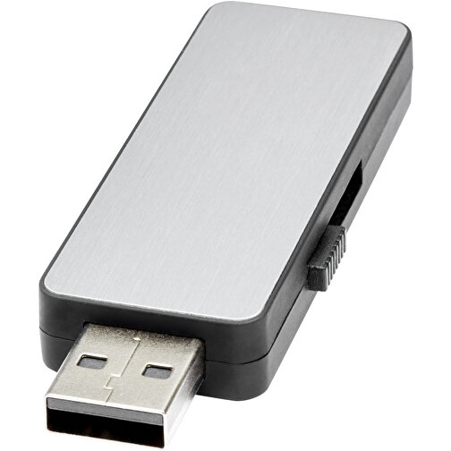 Light Up USB Stick Mit Weissem Licht , schwarz / silber / weiss MB , 32 GB , ABS Kunststoff MB , 6,00cm x 1,30cm x 2,00cm (Länge x Höhe x Breite), Bild 1
