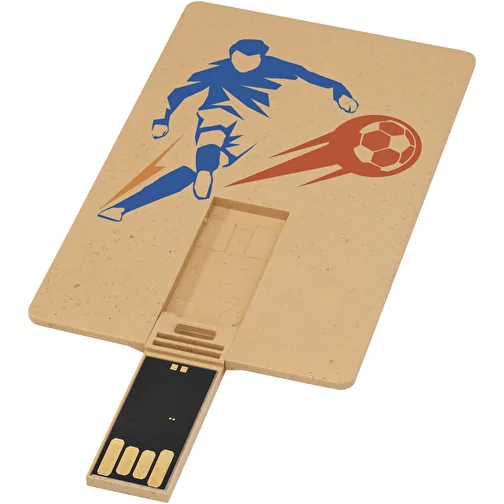 Clé USB biodégradable rectangulaire en forme de carte de crédit, Image 2
