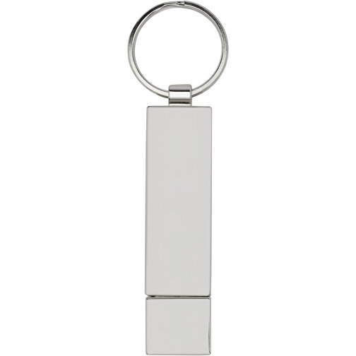 Rechteckiger Light Up USB Stick , weiß / schwarz / silber MB , 65 GB , Zink Legierung, Kunststoff MB , 6,80cm x 0,90cm x 1,70cm (Länge x Höhe x Breite), Bild 3