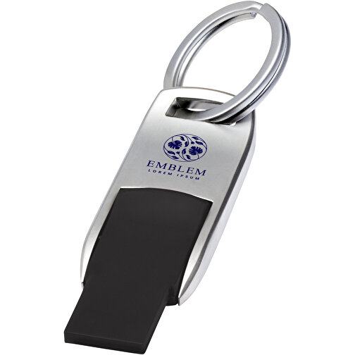 Flip USB Stick , schwarz MB , 65 GB , Zink Legierung, Kunststoff MB , 4,60cm x 0,60cm x 1,90cm (Länge x Höhe x Breite), Bild 2