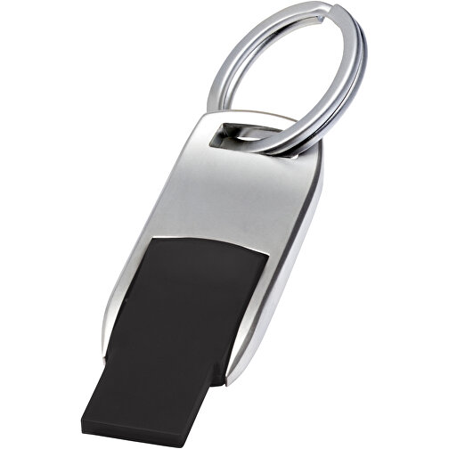 Flip USB Stick , schwarz MB , 16 GB , Zink Legierung, Kunststoff MB , 4,60cm x 0,60cm x 1,90cm (Länge x Höhe x Breite), Bild 1