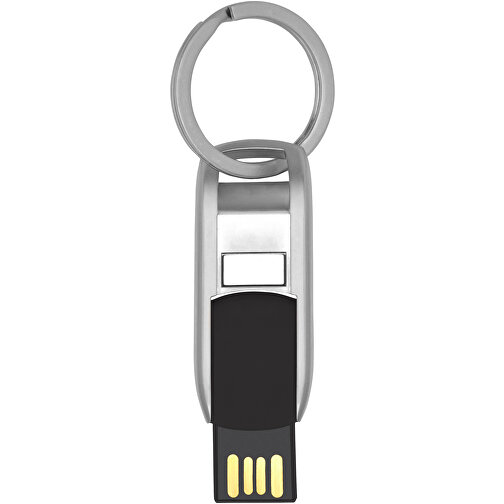Flip USB Stick , schwarz MB , 4 GB , Zink Legierung, Kunststoff MB , 4,60cm x 0,60cm x 1,90cm (Länge x Höhe x Breite), Bild 4