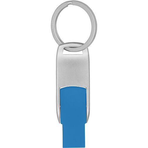 Flip USB Stick , blau MB , 4 GB , Zink Legierung, Kunststoff MB , 4,60cm x 0,60cm x 1,90cm (Länge x Höhe x Breite), Bild 3