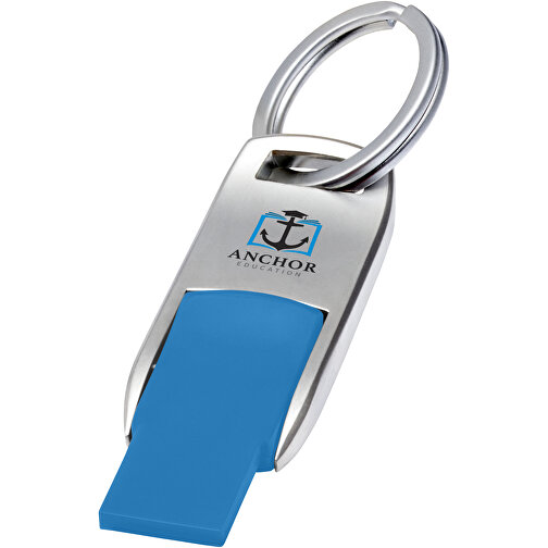 Flip USB Stick , blau MB , 2 GB , Zink Legierung, Kunststoff MB , 4,60cm x 0,60cm x 1,90cm (Länge x Höhe x Breite), Bild 2