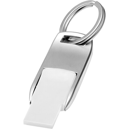 Flip USB Stick , weiß MB , 4 GB , Zink Legierung, Kunststoff MB , 4,60cm x 0,60cm x 1,90cm (Länge x Höhe x Breite), Bild 1