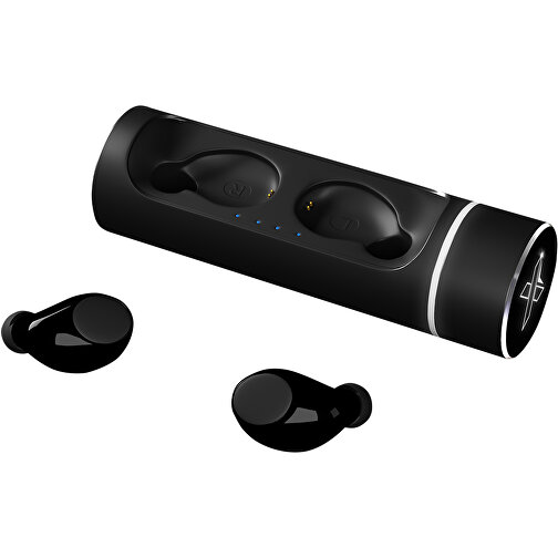 SCX.design E17 True Wireless Ohrhörer Mit Leuchtlogo , schwarz, ABS Kunststoff, Aluminium, 9,20cm (Länge), Bild 1
