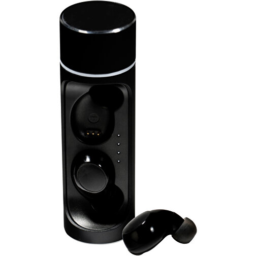 SCX.design E17 True Wireless Ohrhörer Mit Leuchtlogo , schwarz, ABS Kunststoff, Aluminium, 9,20cm (Länge), Bild 3