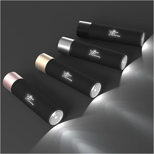 SCX.design F10 2500 MAh Taschenlampe Mit Mit Leuchtlogo , roségold / weiß, ABS Kunststoff, 13,20cm (Länge), Bild 3