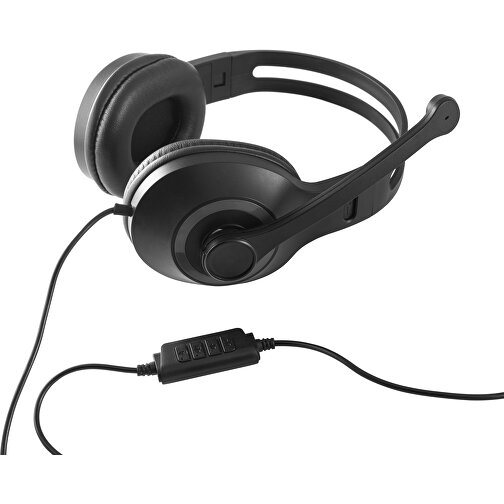KILBY. Verstellbarer Kopfhörer Mit Mikrofon Aus ABS Und PP , grau, ABS, PP, , Bild 4