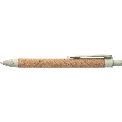 GOYA. Kugelschreiber Aus Kork Und Weizenstrohfaser , hellgrün, Kork. PP, , Bild 3