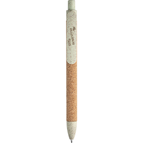 GOYA. Kugelschreiber Aus Kork Und Weizenstrohfaser , hellgrün, Kork. PP, , Bild 6