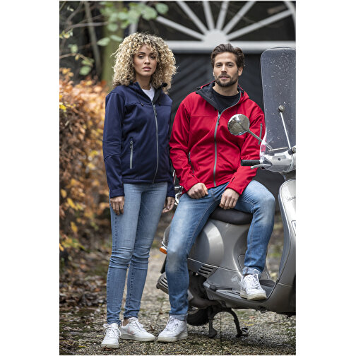 Match Softshelljacke Für Damen , rot, Single jersey Strick 90% Polyester, 10% Elastan, 360 g/m2, Bonding, Microfleece 100% Polyester, M, , Bild 5