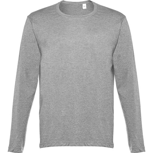 THC BUCHAREST. Herren Langarm T-Shirt , hellgrau melliert, 100% Baumwolle, XL, 76,50cm x 58,00cm (Länge x Breite), Bild 1