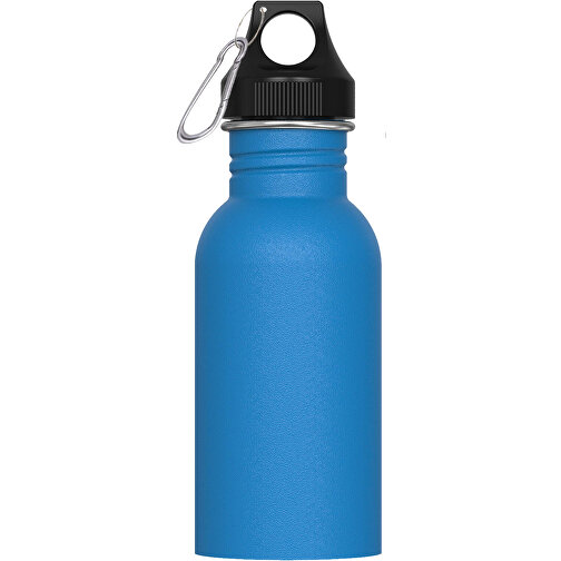 Wasserflasche Lennox 500ml , hellblau, Edelstahl & PP, 17,40cm (Höhe), Bild 1