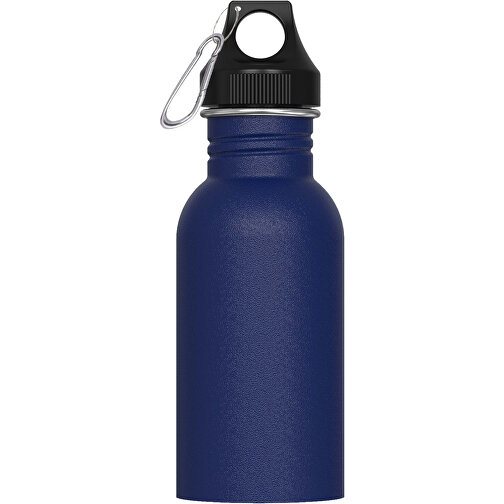 Wasserflasche Lennox 500ml , dunkelblau, Edelstahl & PP, 17,40cm (Höhe), Bild 1
