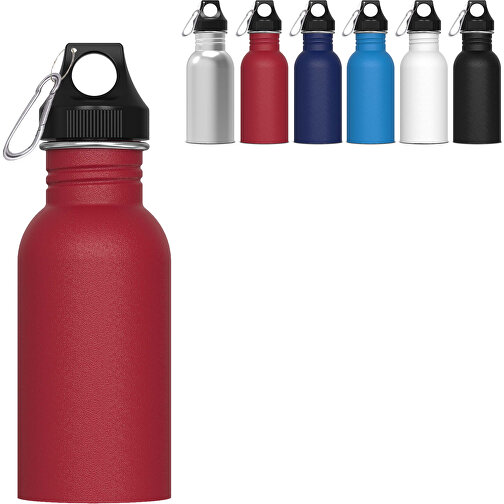Wasserflasche Lennox 500ml , silber, Edelstahl & PP, 17,40cm (Höhe), Bild 2
