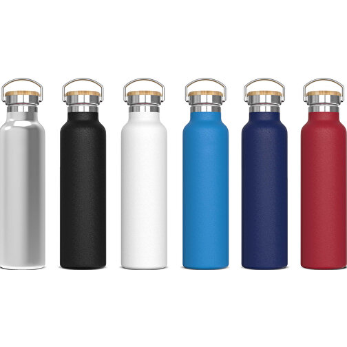Isolierflasche Ashton 650ml , dunkelblau, Stainless steel, bamboo & PP, 26,80cm (Höhe), Bild 3