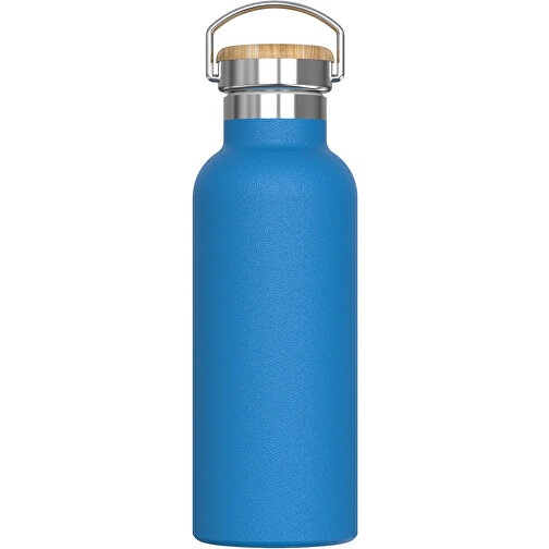 Isolierflasche Ashton 500ml , hellblau, Stainless steel, bamboo & PP, 21,80cm (Höhe), Bild 1