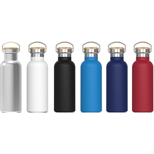 Isolierflasche Ashton 500ml , weiß, Stainless steel, bamboo & PP, 21,80cm (Höhe), Bild 3