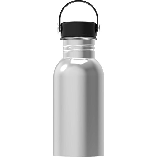 Wasserflasche Marley 500ml , silber, Edelstahl & PP, 17,40cm (Höhe), Bild 1