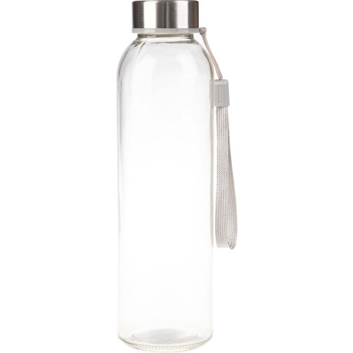 Bottiglia d'acqua in vetro 500ml (500 ml, Trasparente, Body : Glass; Lid :  PP, 260g) come giveaways su