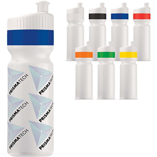 Sportflasche Mit Rand 750ml , weiß / dunkelblau, LDPE & PP, 25,00cm (Höhe), Bild 2