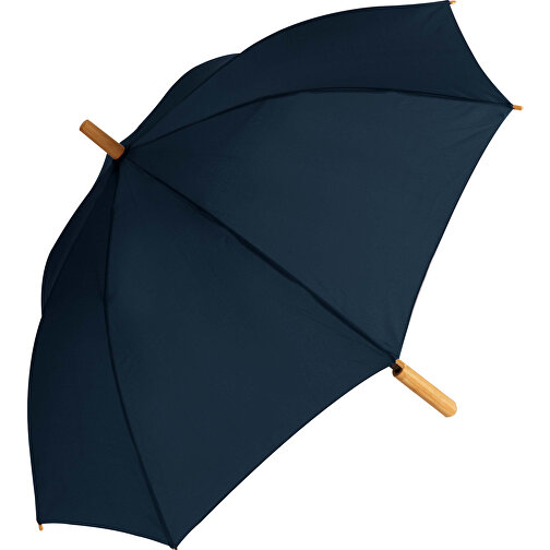 25” Regenschirm Aus R-PET-Material Mit Automatiköffnung , dunkelblau, R-PET & wood, 83,00cm x 5,00cm x 5,00cm (Länge x Höhe x Breite), Bild 1