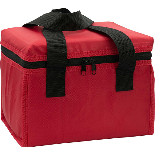 Kühltasche 420D , rot, PolJater, 28,00cm x 21,00cm x 20,00cm (Länge x Höhe x Breite), Bild 1