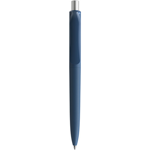 Prodir DS8 PBB True Biotic Push Kugelschreiber , Prodir, Blue sea-Silber satiniert, Bio-Polymere PHA/Metall, 14,10cm x 1,50cm (Länge x Breite), Bild 1