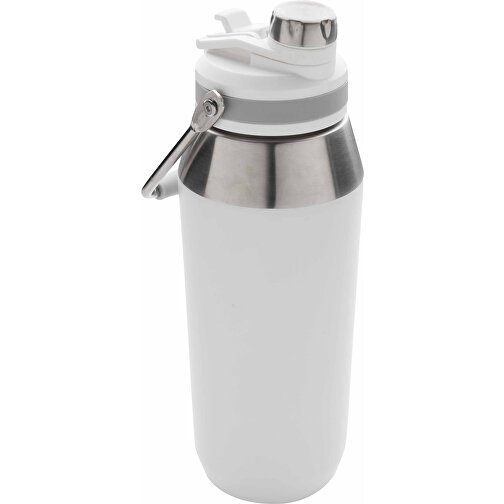 1L Vakuum StainlessSteel Flasche Mit Dual-Deckel-Funktion, Weiss , weiss, Edelstahl, 11,00cm x 27,20cm (Länge x Höhe), Bild 1