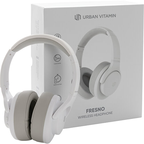 Urban Vitamin Fresno Wireless Kopfhörer, Weiss , weiss, ABS, 16,50cm x 18,90cm (Länge x Höhe), Bild 17