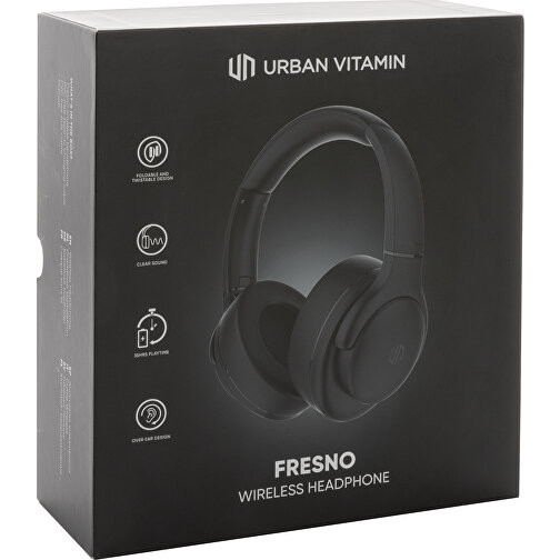 Urban Vitamin Fresno Wireless Kopfhörer, Schwarz , schwarz, ABS, 16,50cm x 18,90cm (Länge x Höhe), Bild 13