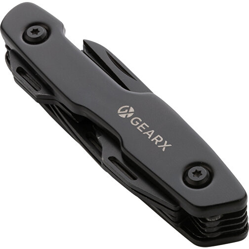 Gear X Multifunktions-Messer , schwarz, Edelstahl, 9,80cm x 1,70cm x 2,60cm (Länge x Höhe x Breite), Bild 3