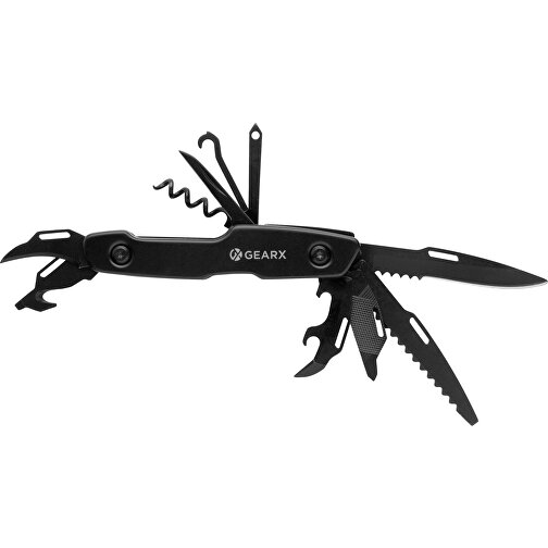 Gear X Multifunktions-Messer , schwarz, Edelstahl, 9,80cm x 1,70cm x 2,60cm (Länge x Höhe x Breite), Bild 4