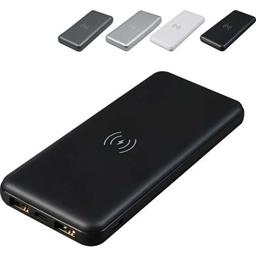 Powerbank „Elite“ Inkl. Wireless-Charger, 5W, 8.000mAh , weiss, ABS, 13,90cm x 1,70cm x 6,80cm (Länge x Höhe x Breite), Bild 3