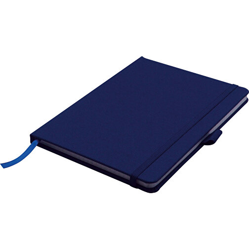 Notizbuch DIN A5 Aus R-PET-Material , dunkelblau, R-PET & recycled paper, 14,00cm x 21,00cm x 1,20cm (Länge x Höhe x Breite), Bild 1
