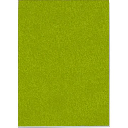 Notizbuch Mit 150 Blatt Recyclingpapier , grün, PU & Papier, 9,00cm x 12,50cm x 1,40cm (Länge x Höhe x Breite), Bild 1